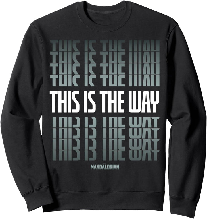 Star Wars Mandalorian Stacked This Is The Way Grey & White Sweatshirt