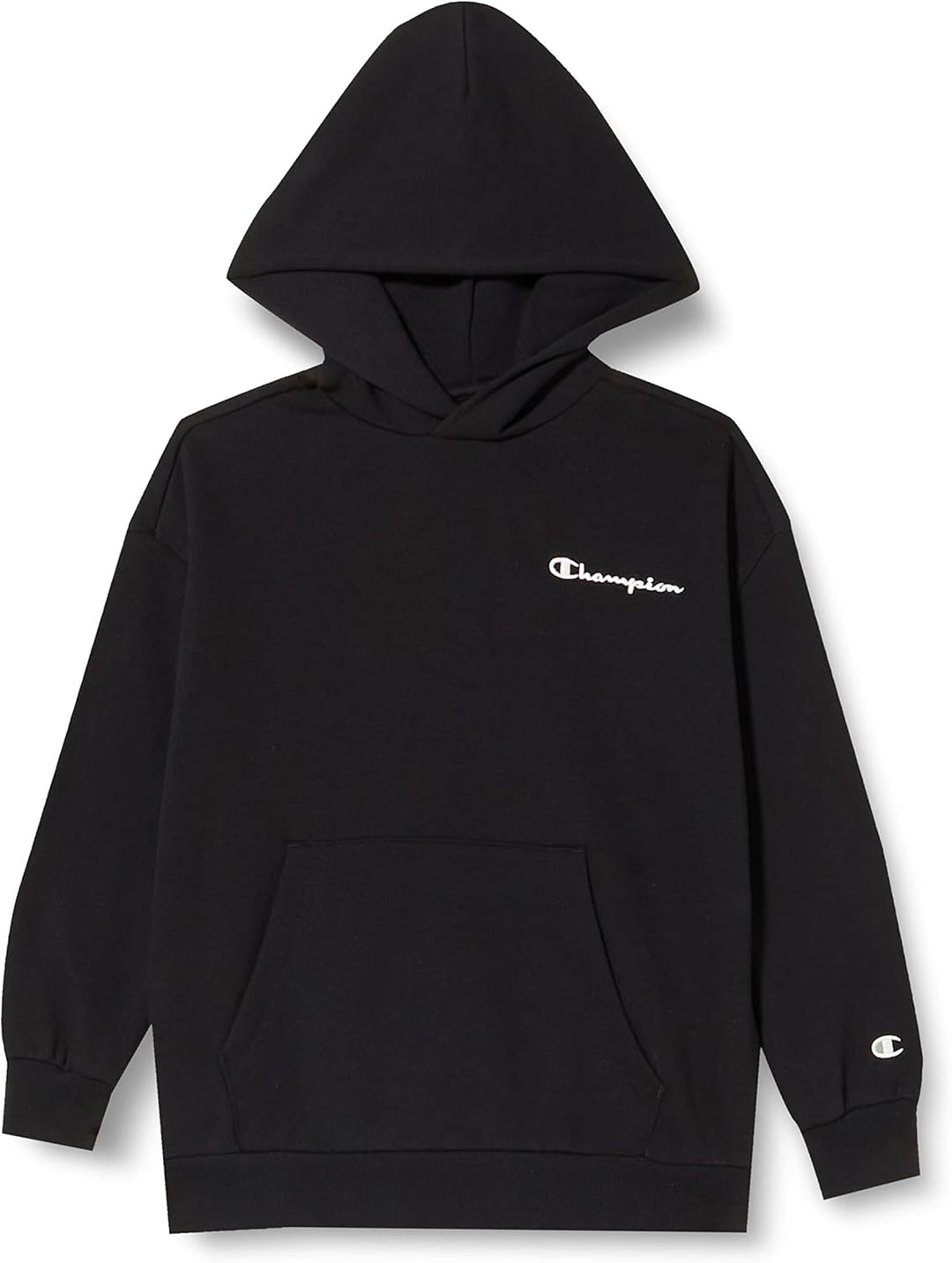 Champion Unisex Kinder Eco Future Spring Terry Kapuzenpullover, 7-8 Jahre Schwarz
