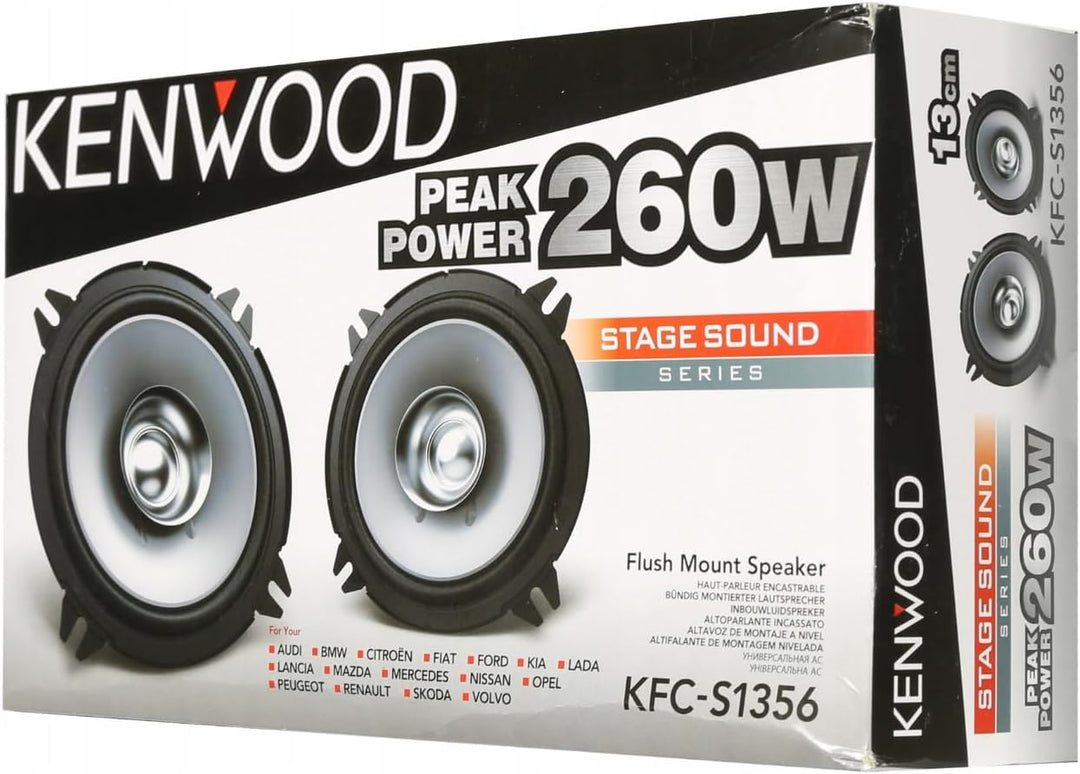 Kenwood KFC-S1356 Doppelkonus-Lautsprecher, 130 mm schwarz