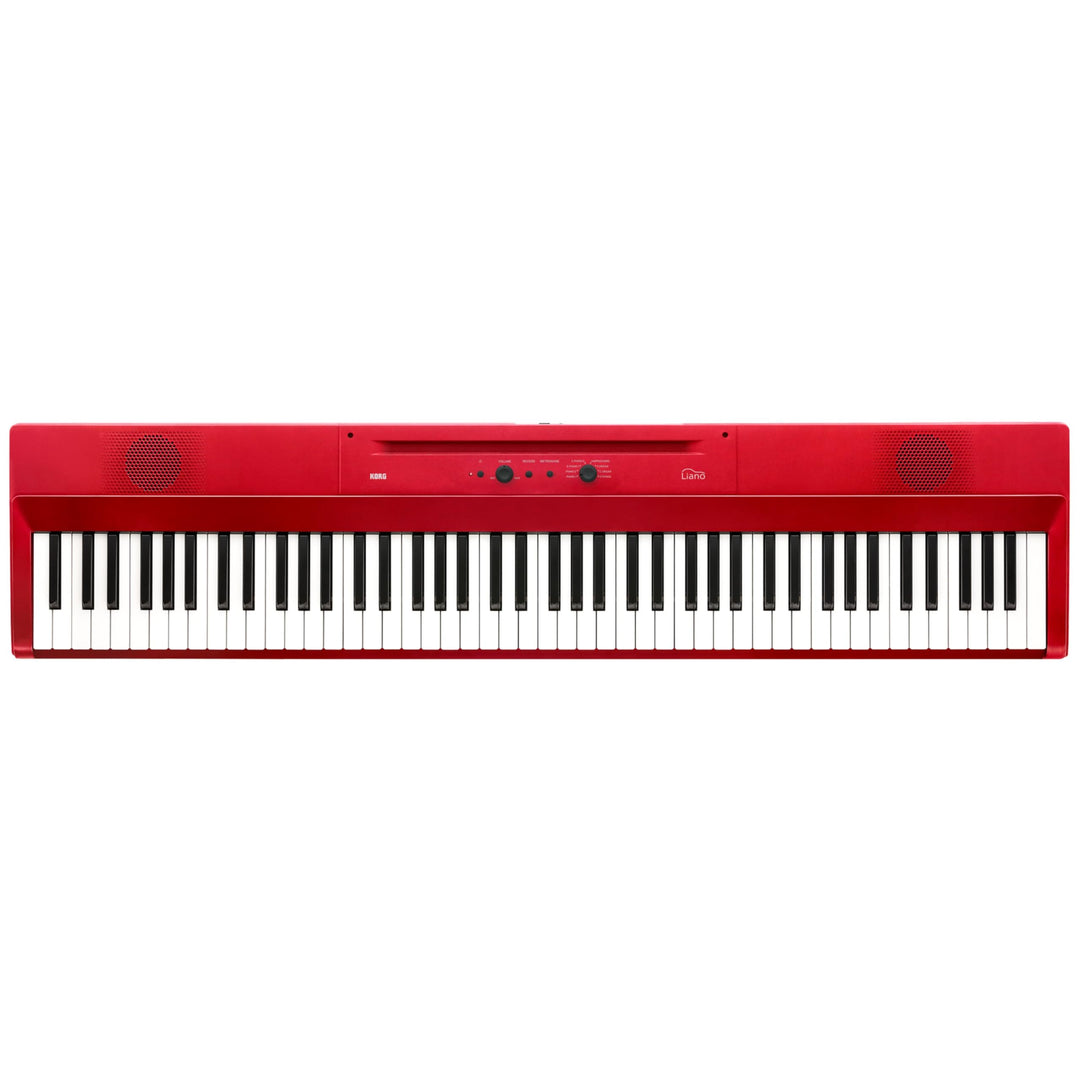 Korg – Liano L1 – Tragbares Digitalpiano mit Hochwertiger Soft-Touch-Tastatur – Metallisches Rot Red