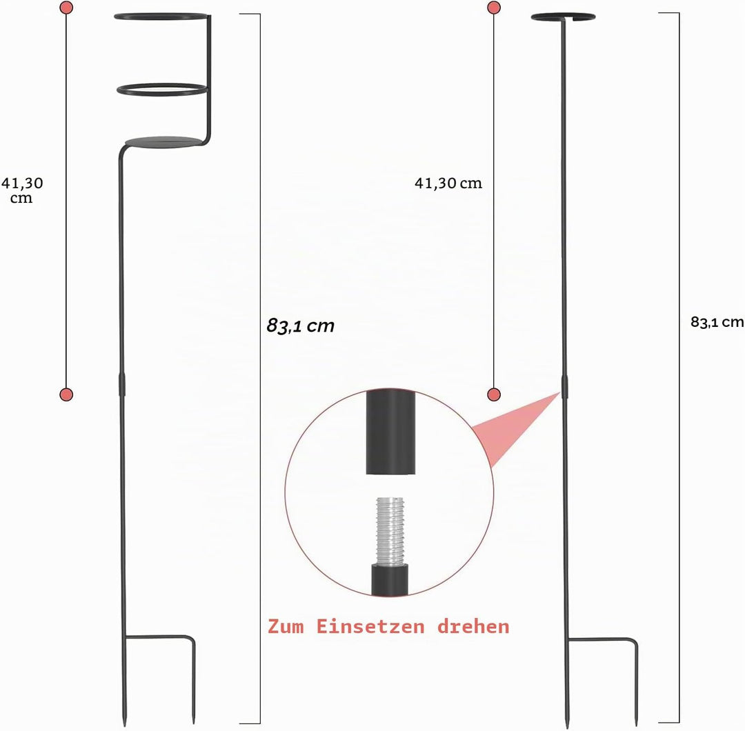 Urban Deco Metall Robuster Getränkehalter, 7er-Set, 4 Packungen Plus 3 Zusätzliche Schwarze Schwarz