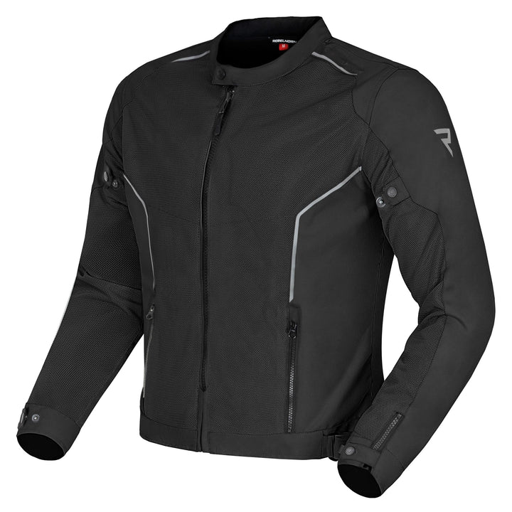 REBELHORN Wave Motorradjacke Herren | Textil | Mesh-Belüftungseinsätze | Ellbogen und Schulterprotek