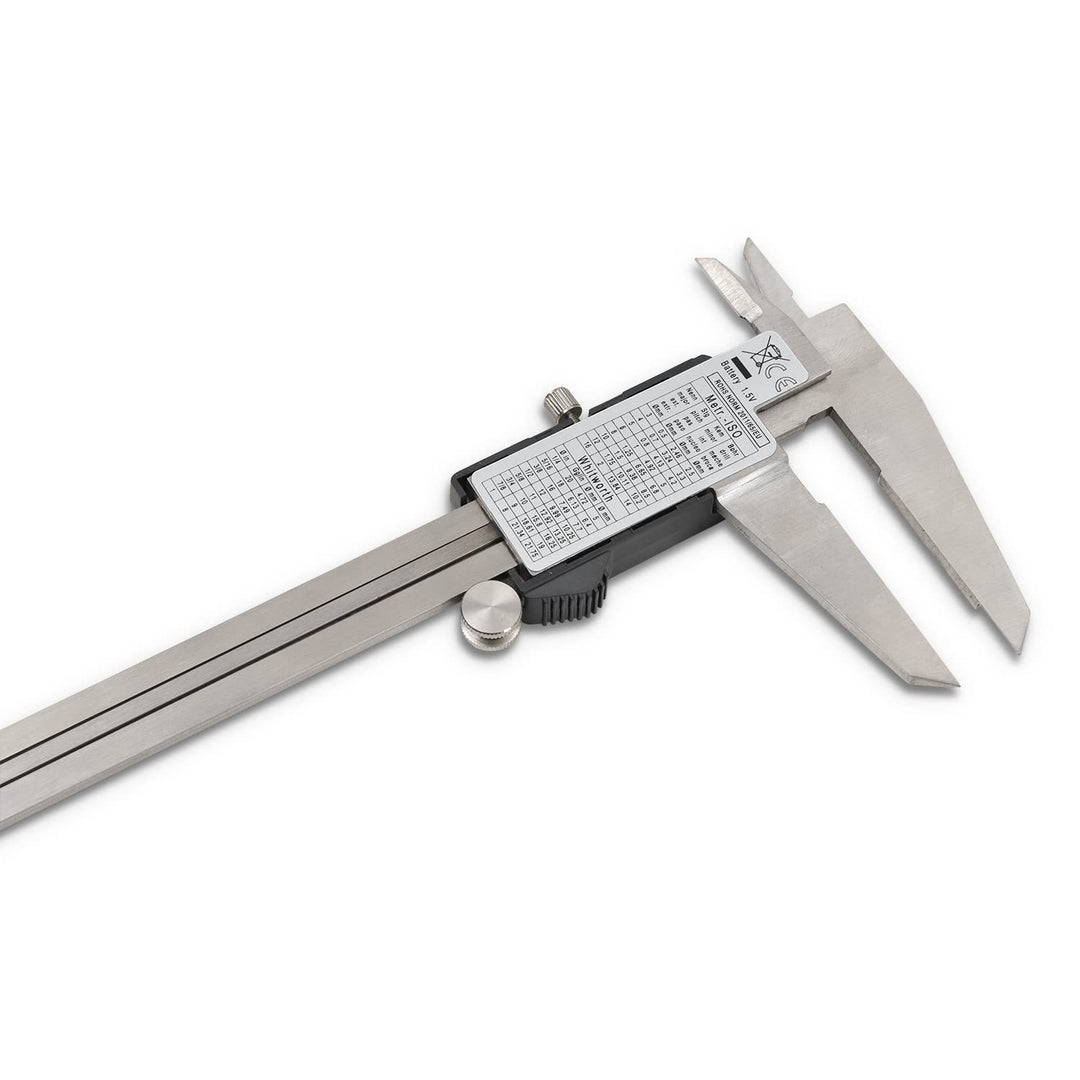 WIKISTORE TASCHEN Caliper 0-300 mm with 4 Functions, Analogue Brake Caliper 50 Jaws, Steel Saddle La