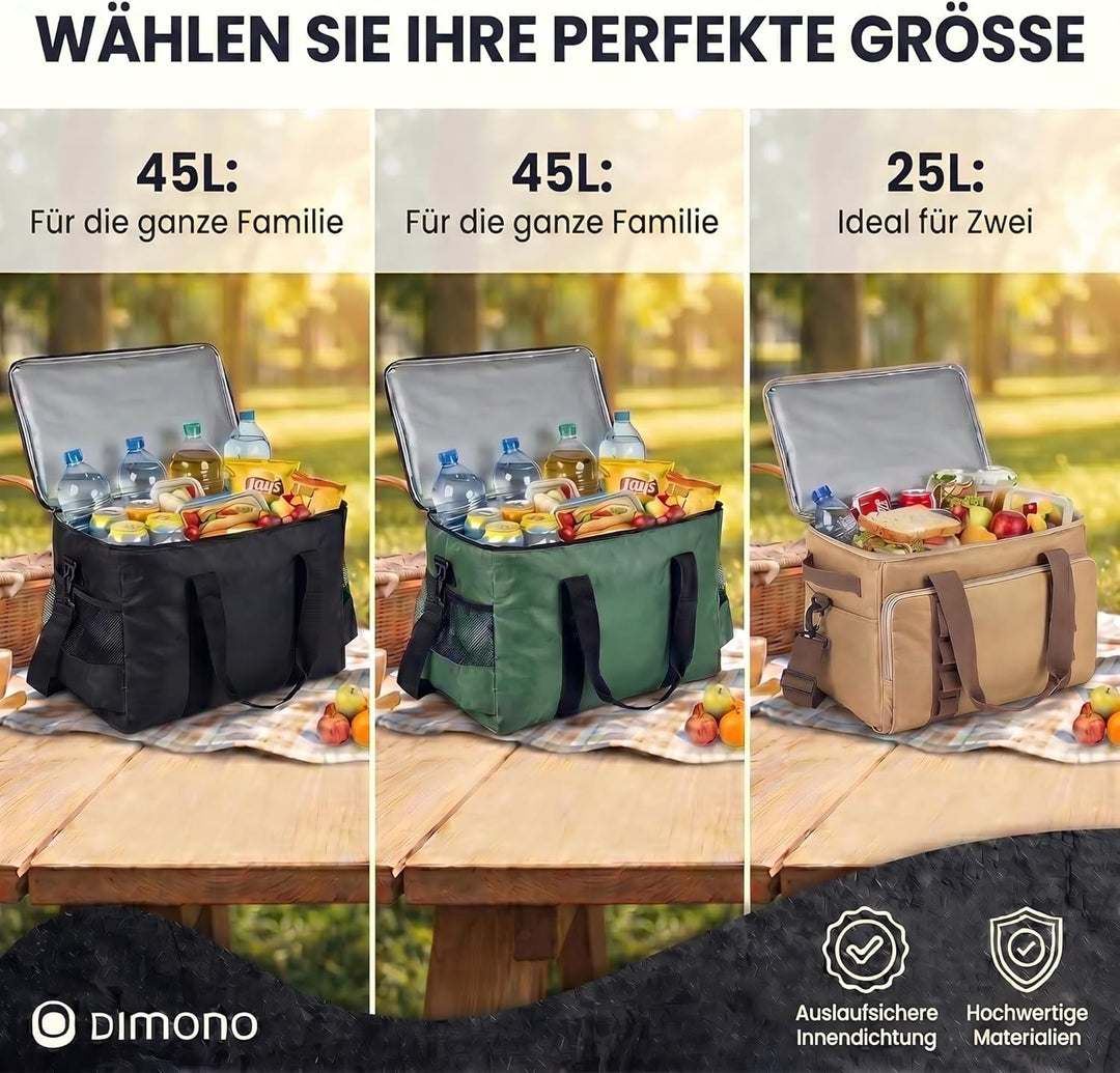 XXL Kühltasche iolierte Getränke & Snack-Tasche Isotasche Picknick-Tasche für Camping Reisen Urlaub