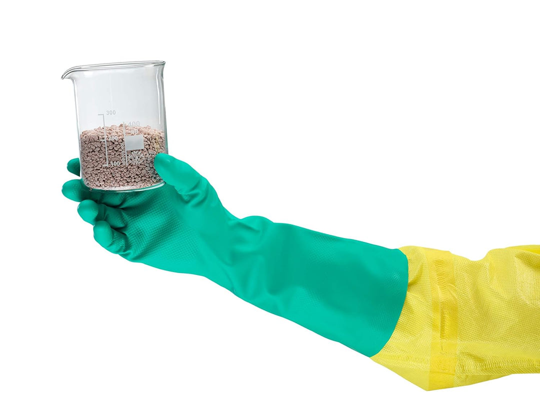 Ansell AlphaTec 37-695 Nitril-Handschuhe, Chemikalien-Schutz für Arbeiten in der Industrie, mit Chem