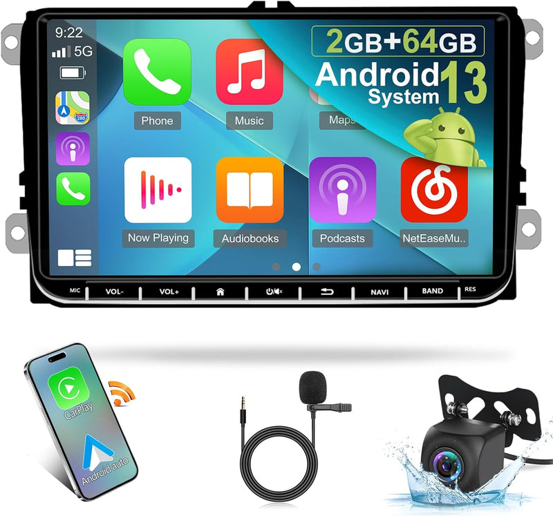 Android Autoradio für VW Golf 5 6 MK5 MK6 Caddy Beetle Jetta Passat Polo Tiguan Touran RCD 330 360 /