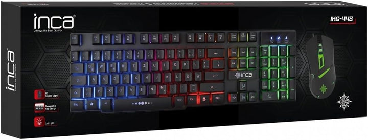 INCA Gaming Tastatur IKG-448 inkl. Maus, RGB, dt. Layout