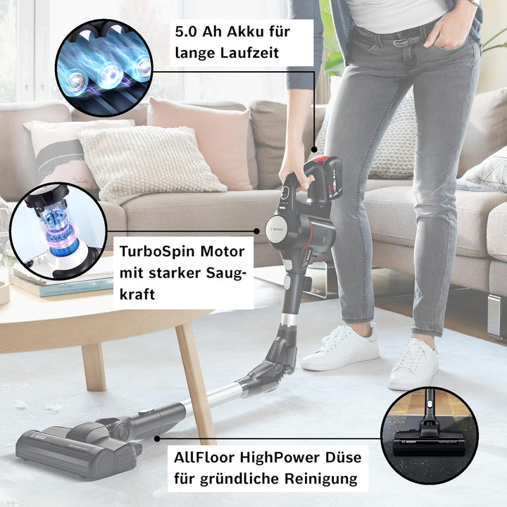 Bosch Akku-Staubsauger Unlimited 7 BSS715FRSH, kabellos, Knickrohr, Hygiene-Filter, 10 Jahre Motorga