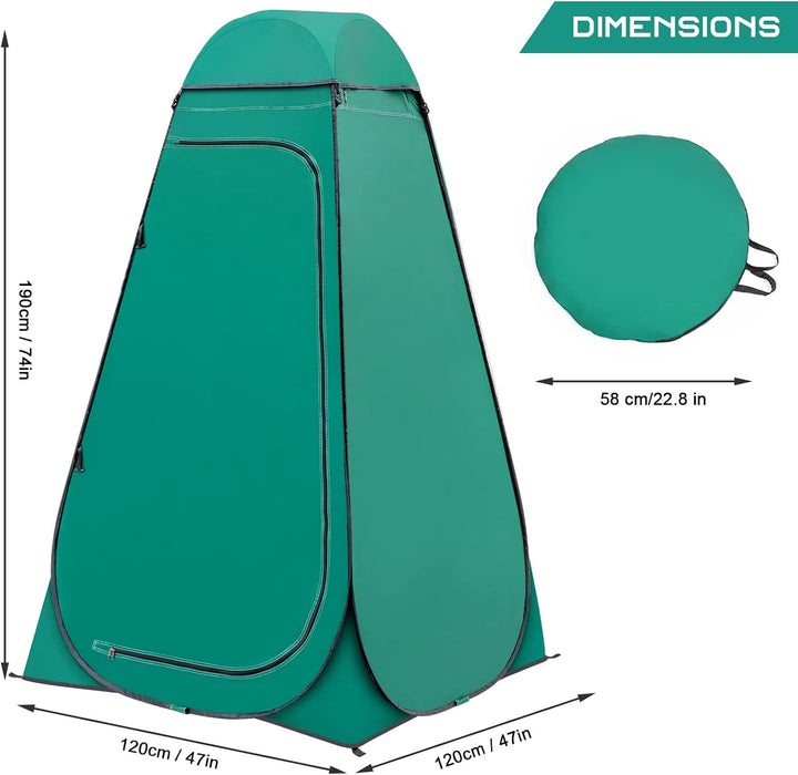 BRIAN & DANY Duschzelt Camping, Pop Up Toilettenzelt, Tragbares Umkleidezelt mit Regenschutz und Fen