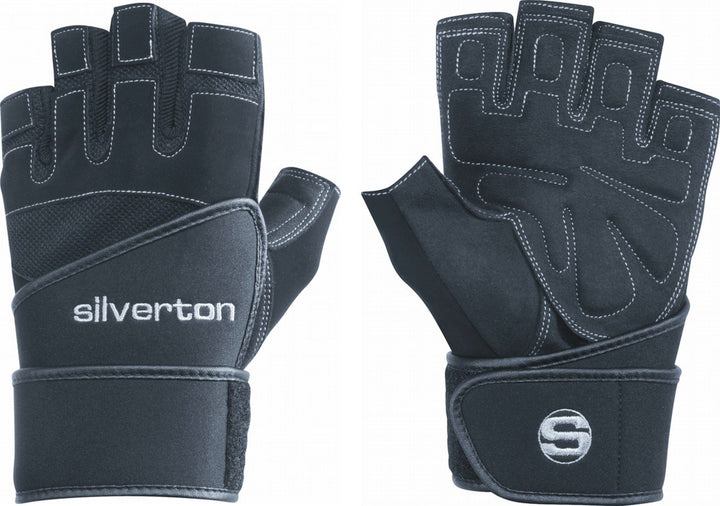 Silverton POWER PLUS Fitness Handschuhe, mit Neopren Handgelenkumwicklung, Verstellbarer Druck für o