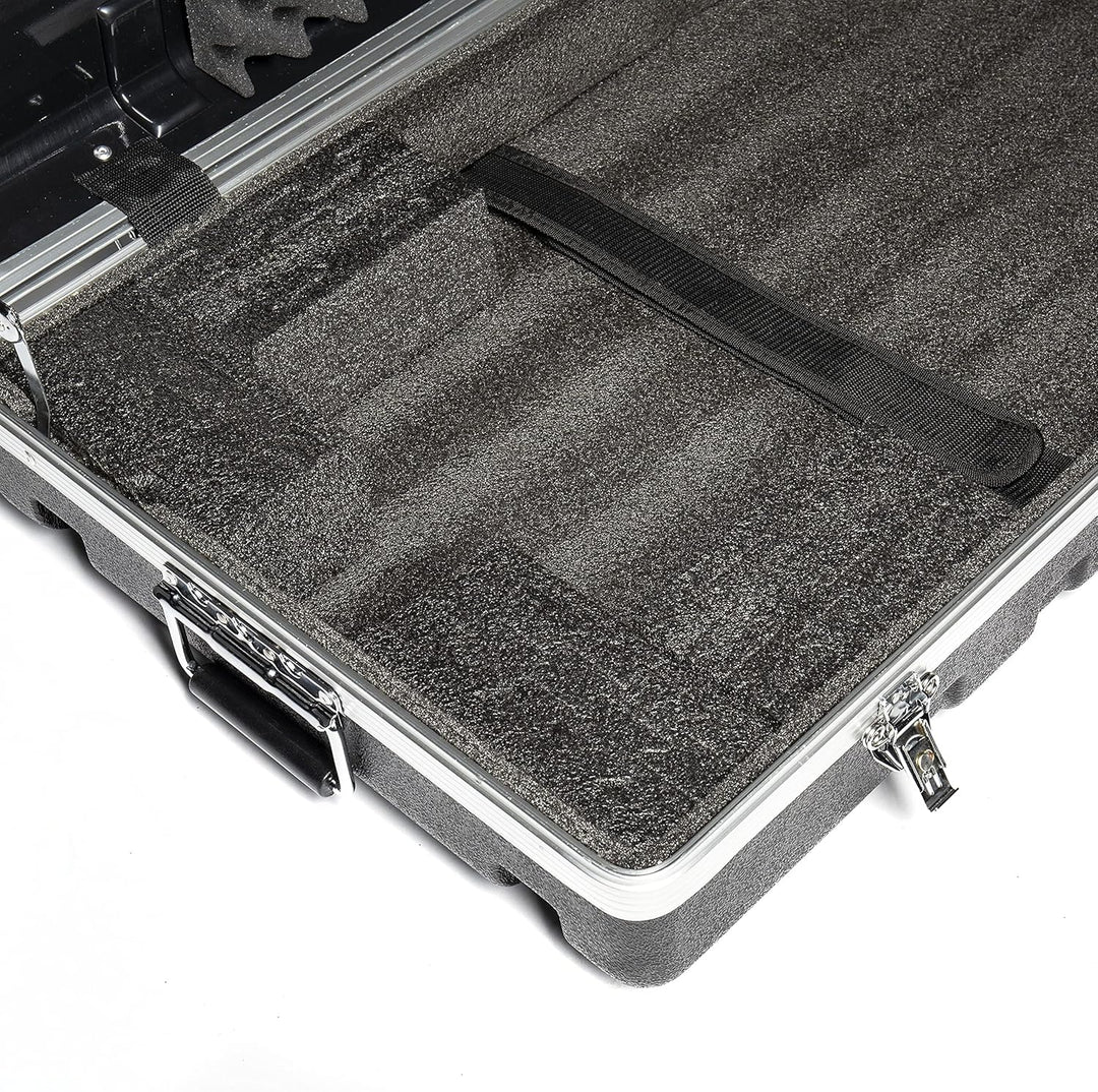 Music Store ABS Keyboard Case 61, Universal Keyboard Flightcase, Schwarz, 7.8 kg, mit Schnappverschl