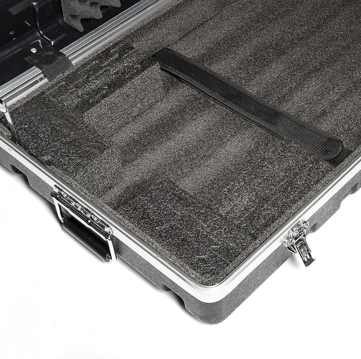 Music Store ABS Keyboard Case 61, Universal Keyboard Flightcase, Schwarz, 7.8 kg, mit Schnappverschl