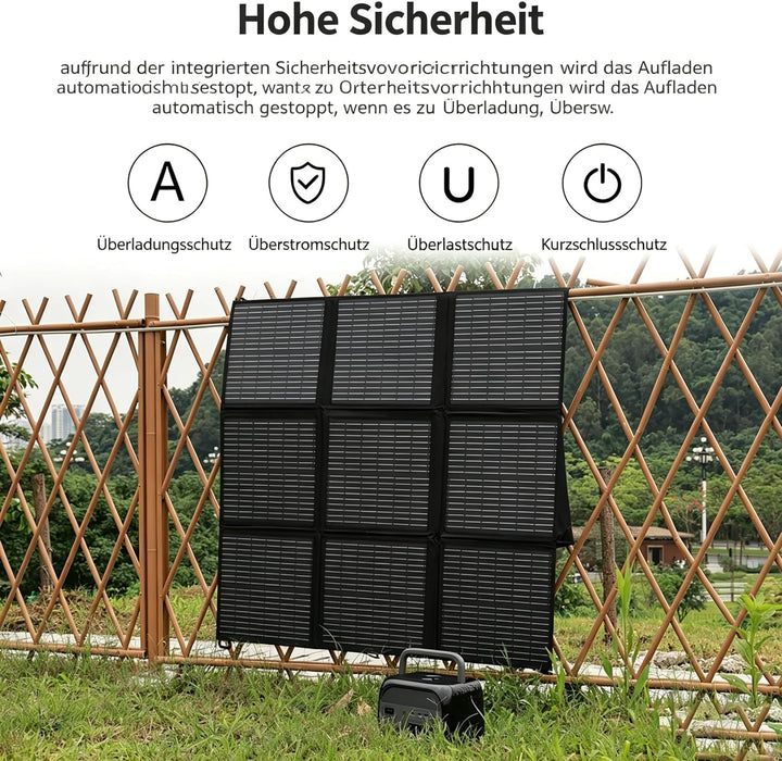 Faltbares Solarpanel 250W Solar-Ladegerät IP67 Wasserdicht und Staubdicht Hohe Ausgangskonversionsef