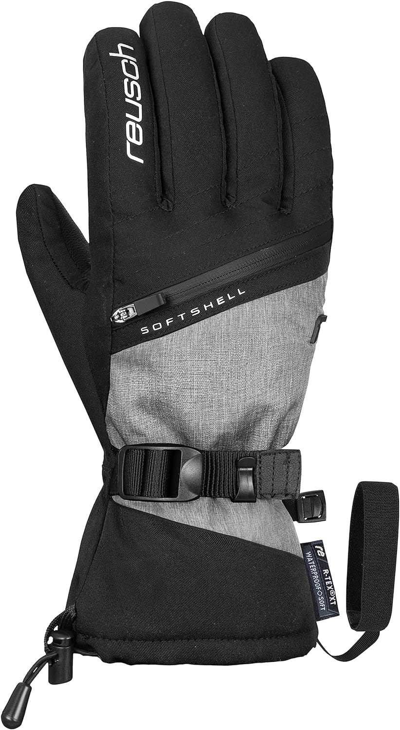 Reusch Damen Handschuhe Demi R-tex Xt Extra Warm, Wasserdicht, Atmungsaktiv 7.5 schwarz / grau, 7.5