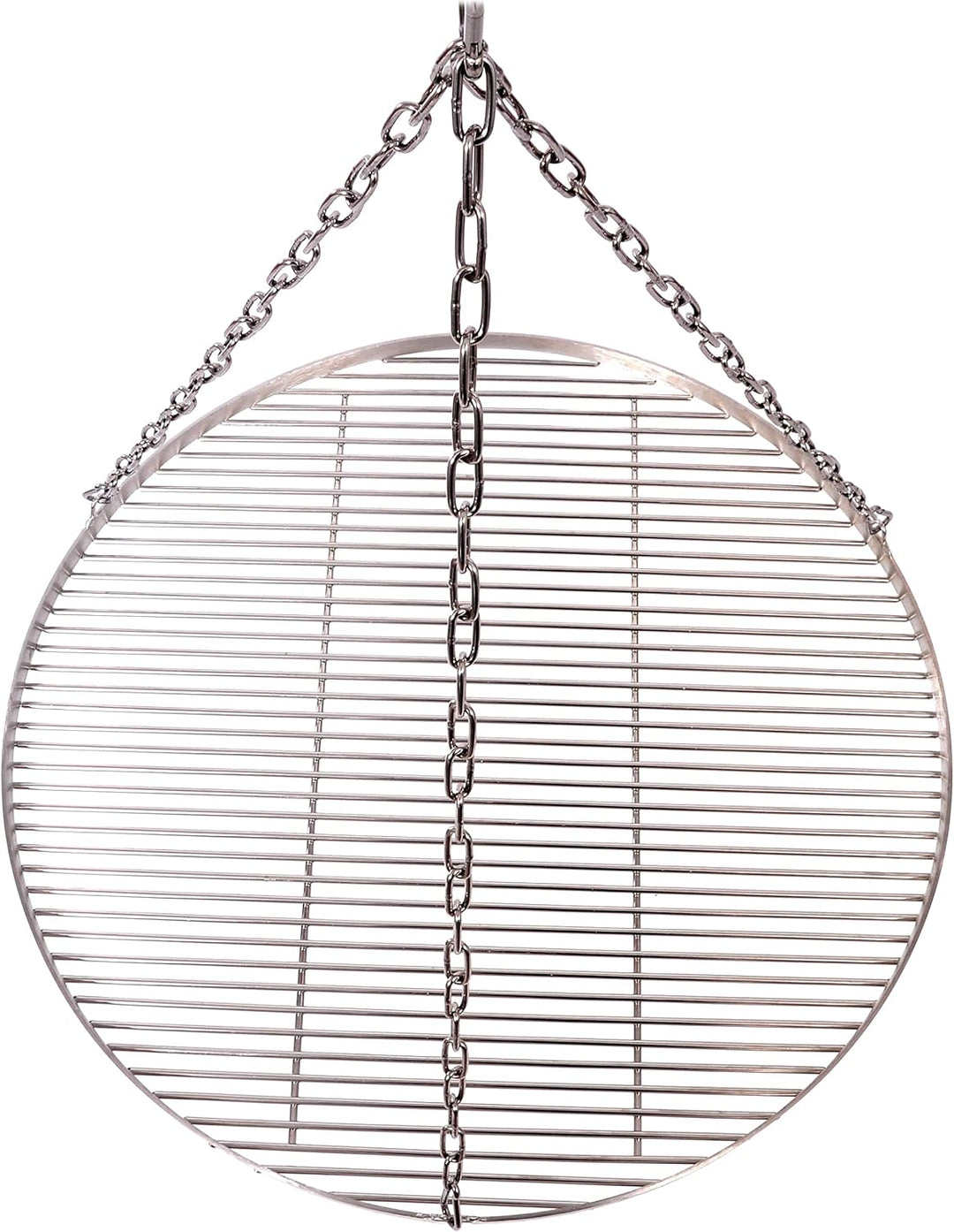 Grillrost Ø 80 cm mit Kette Edelstahl 6 mm Grillstabdicke/Stababstand 10 mm für Schwenkgrill BBQ Dre