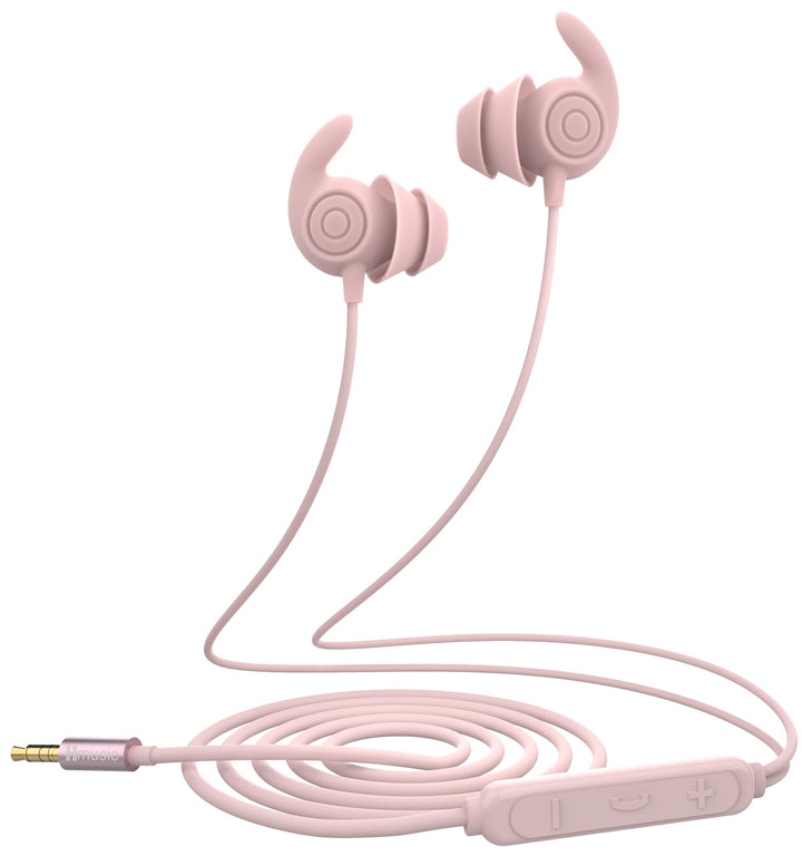 Hmusic Schlaf Ohrhörer, 30dB Geräuschisolierung, 2g leicht 3,5mm Kopfhörer, flach/dünn Komfortable S