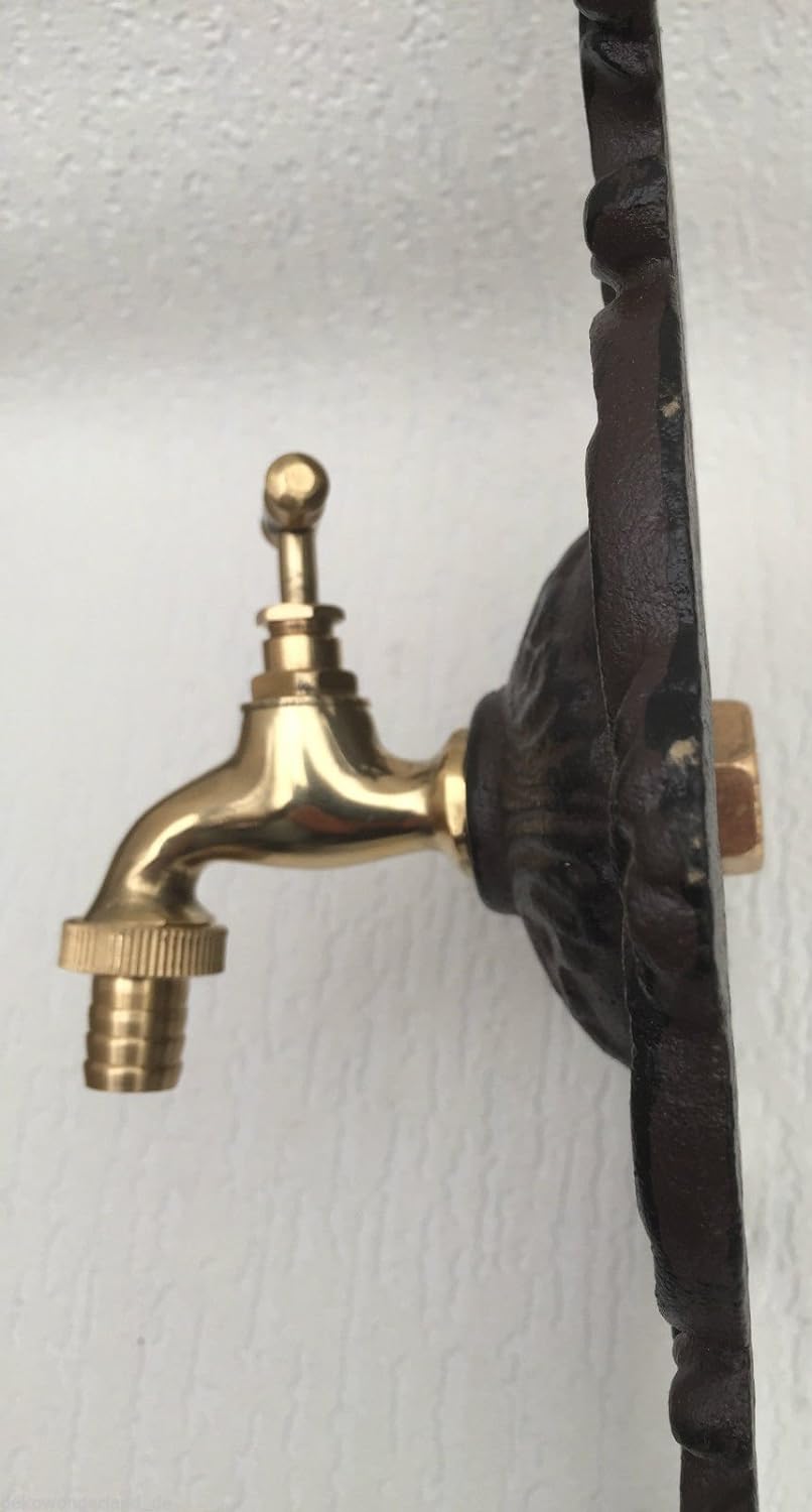Zierrosette Wasserhahn Messing Gusseisen Haus Garten Antik Stil Nostalgie