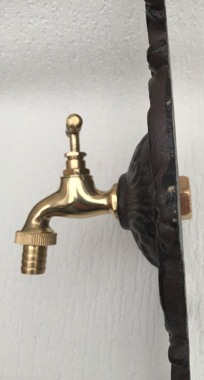 Zierrosette Wasserhahn Messing Gusseisen Haus Garten Antik Stil Nostalgie