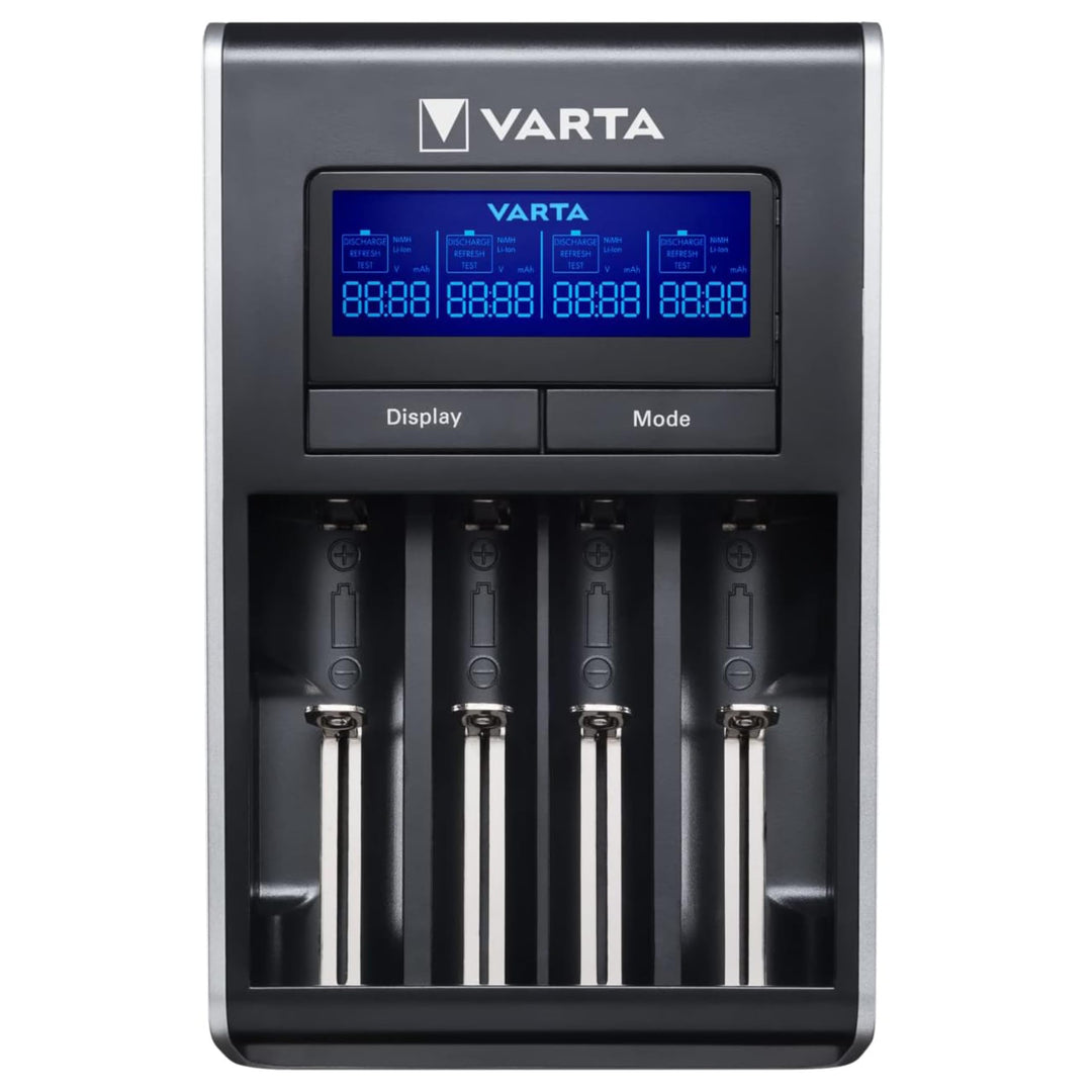 VARTA Akku Ladegerät, Batterieladegerät für AA/AAA, Dual Tech Charger, 4 Lademodi, Temperaturkontrol