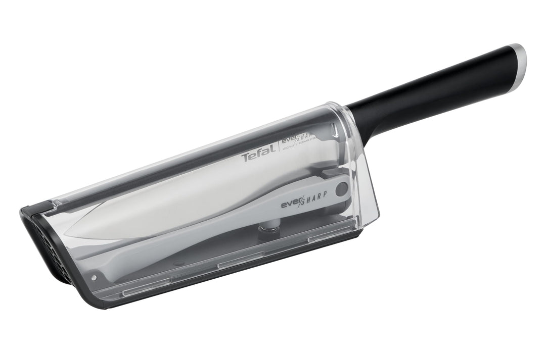 Tefal Ever Sharp Kochmesser 16,5 cm mit integriertem Schärfen, exklusive Guisationstechnologie (Pate