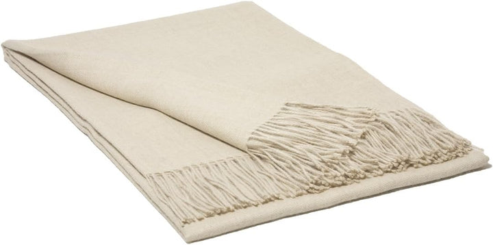 Inwool Baby Alpaka Wolldecke Plaid Überwurf 130x180cm - Kollektion Royal - Beige