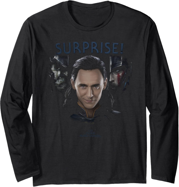 Marvel Thor: Ragnarok Loki Surprise Dark Portrait Langarmshirt