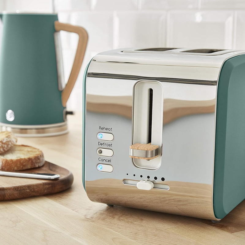 Swan Nordic Set Frühstückskocher, kabellos, 1,7 l, 2200 W, Toaster Breitschlitz, 2 Scheiben, 3 Funkt