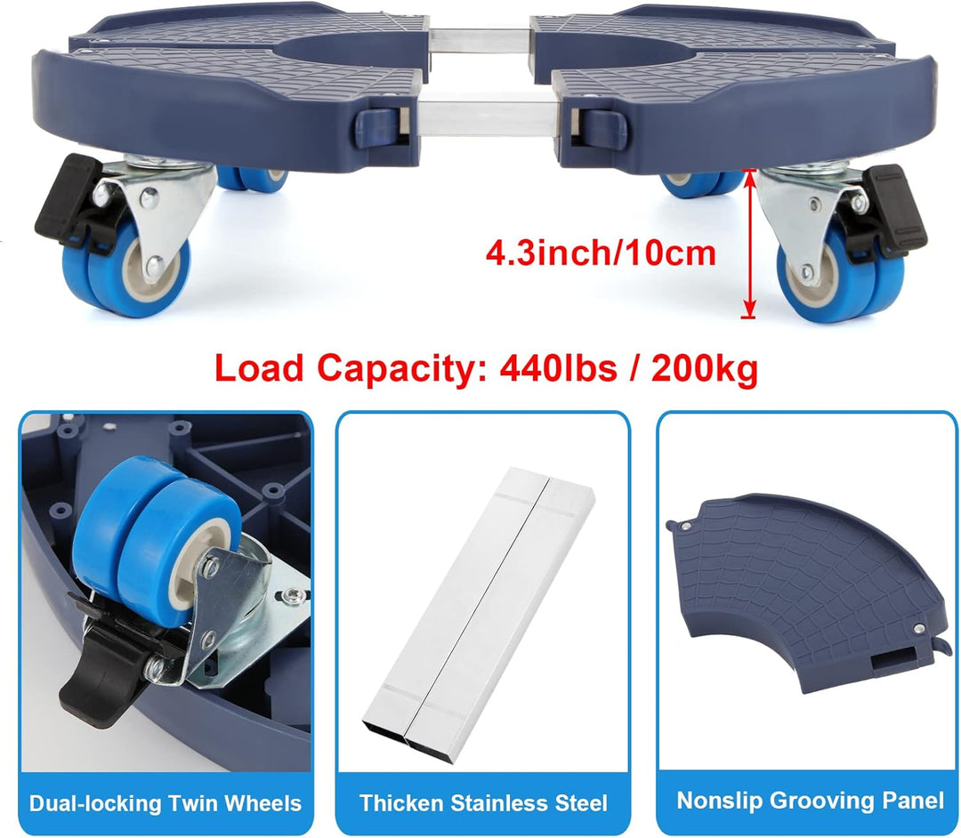 W B D WEIBIDA Pflanzenroller mit 360 ° Drehbare Rädern Schwerlast Tragkraft 200 KG, Ø 40-54cm Pflanz