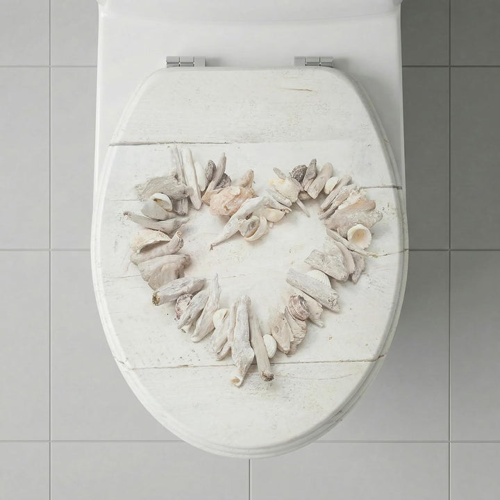 SINOBATH WC-Sitz Mit Absenkautomatik, Hochwertige Und Stabile Antibakterieller Toiletten, MDF Holzke