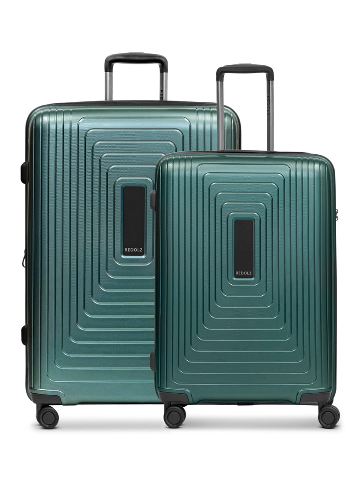 REDOLZ Hartschalen Koffer-Set 2-teilig M + L | 46 x 30 x 66 cm, 52 x 34 x 77 cm, Dehnfalte, Polyprop