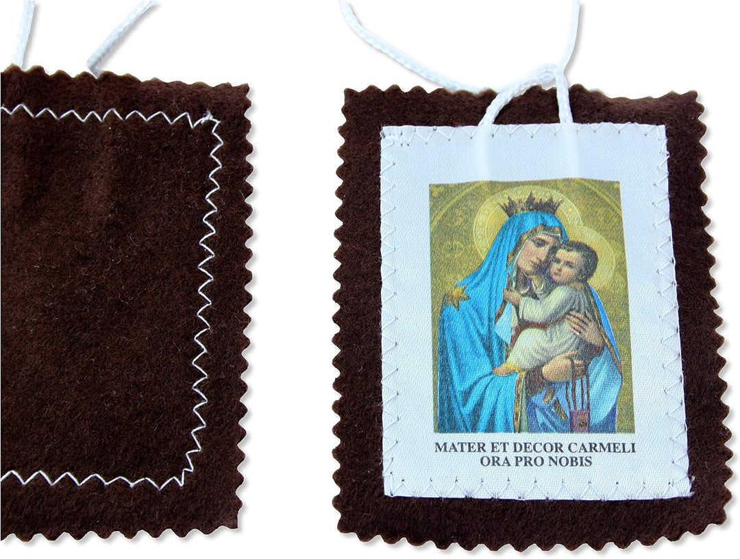 Schädel aus Stoff Unserer Lieben Frau von der Karmine oder Karmel - 8,5 x 6,5 cm - Set 10 Stück (gro