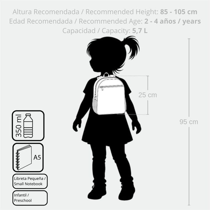 Enso Träume werden wahr Vorschulrucksack Anpassbar an Trolley Multicolor 23x25x10 cm Polyester Rucks