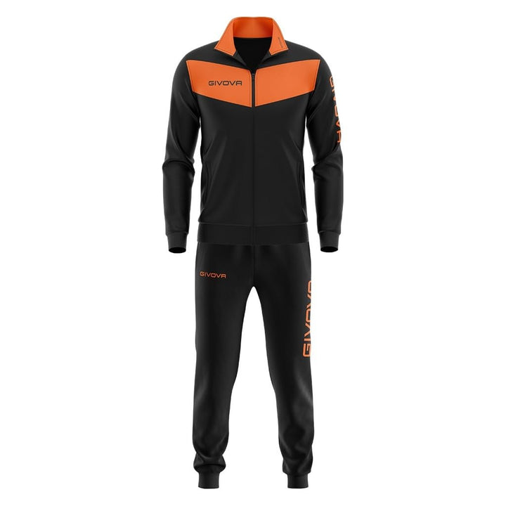 Givova Herren Visa Trainingsanzug, Mehrfarbig (schwarz/weiss), S