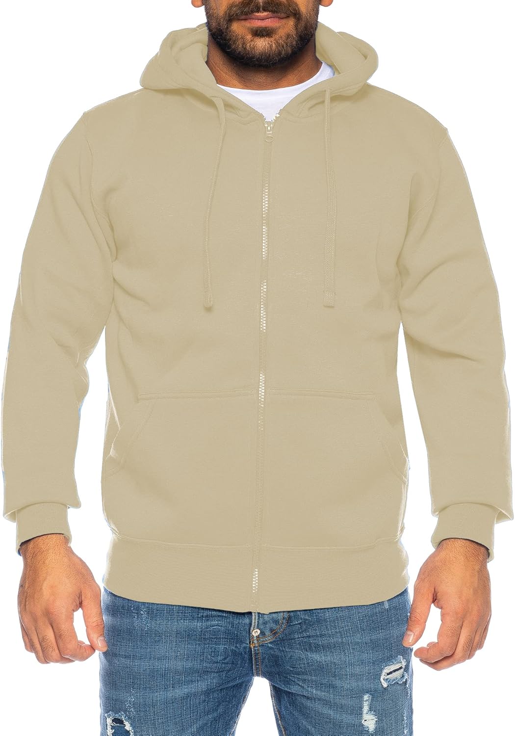 Raff & Taff Herren Zipper Hoodies Kapuzenjacke Sweatjacke Übergangsjacke Jacke Basic Schlicht bis 8X