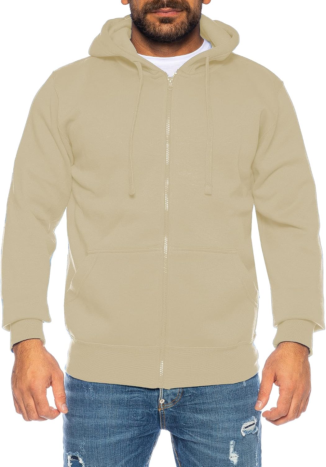Raff &amp; Taff Herren Zipper Hoodies Kapuzenjacke Sweatjacke Übergangsjacke Jacke Basic Schlicht bis 8X