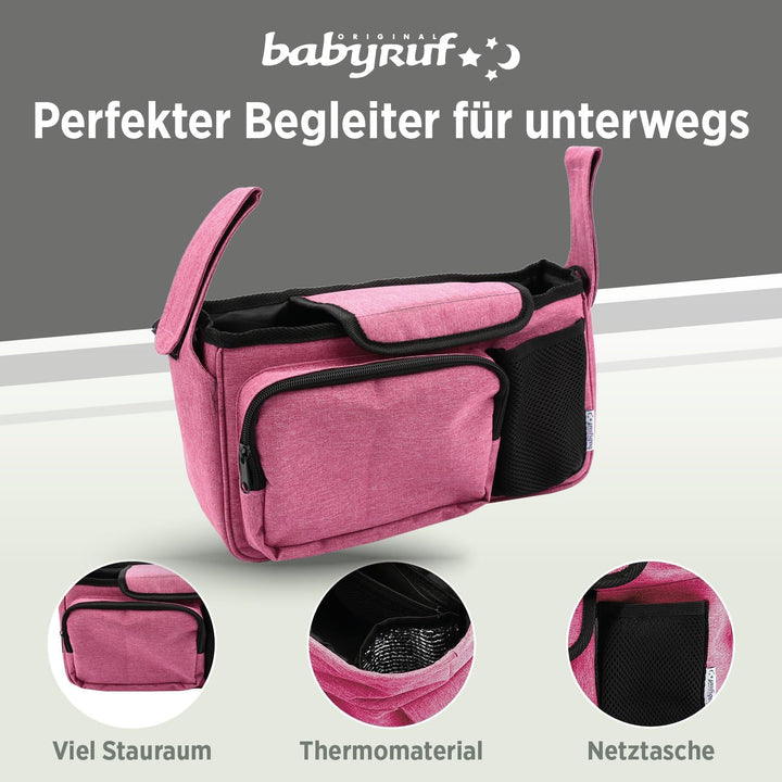 Kinderwagen Organizer BO 200 | Babytasche | Kinderwagen Zubehör | Praktische Innenaufteilung | Wicke