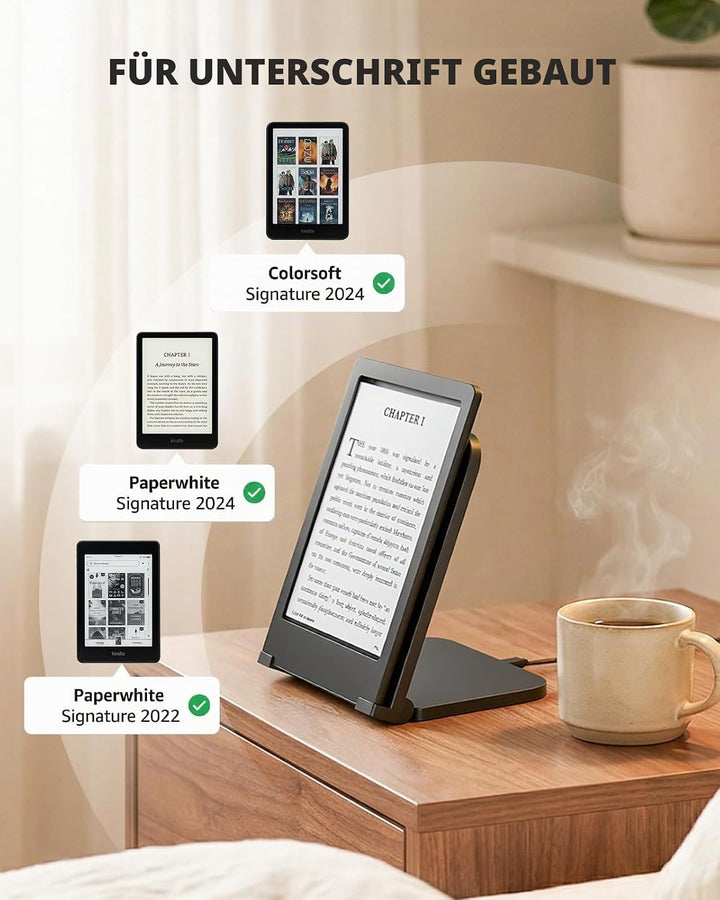Doohoeek Kabellose Ladestation für Kindle Paperwhite Signature (2022/2024), Colorsoft Signature (202