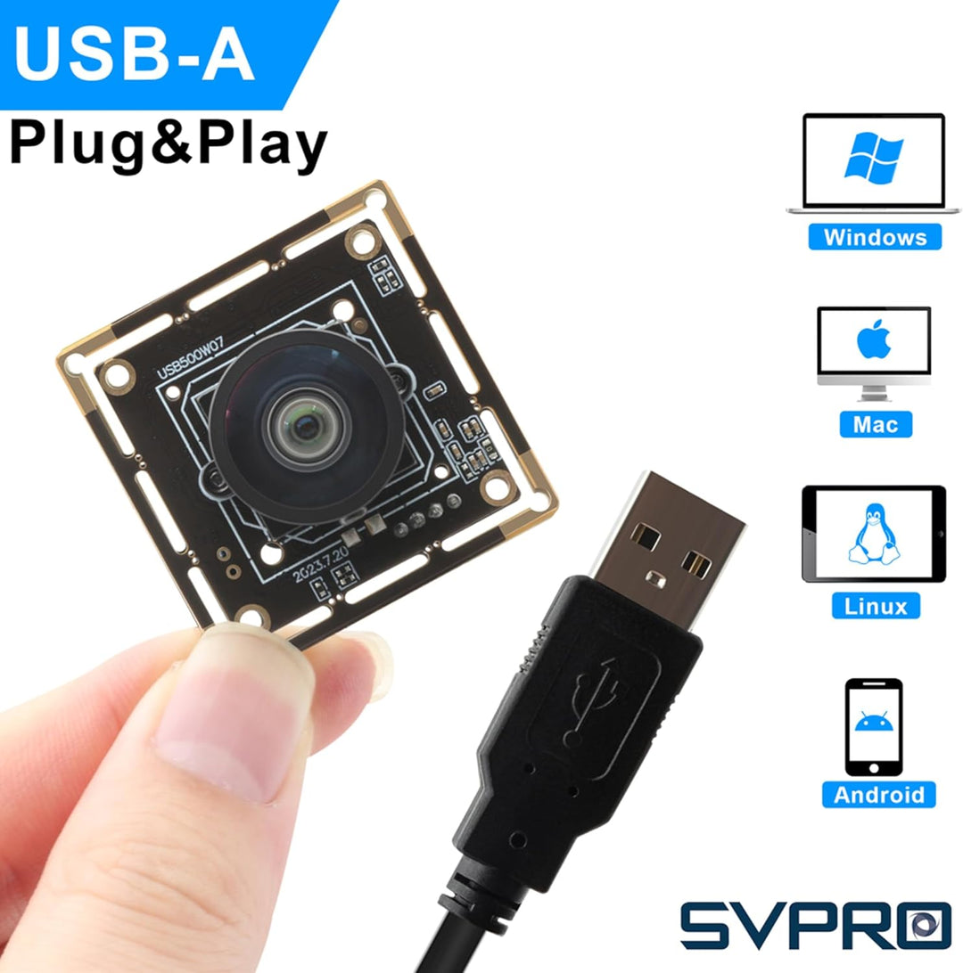 Svpro 5MP 30FPS USB Kameramodul mit M12 120 Grad Weitwinkel Webcam Board IMX335 Low Light Kamera Boa