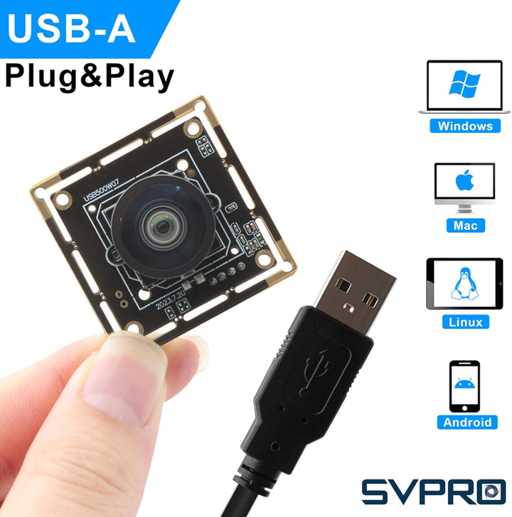 Svpro 5MP 30FPS USB Kameramodul mit M12 120 Grad Weitwinkel Webcam Board IMX335 Low Light Kamera Boa