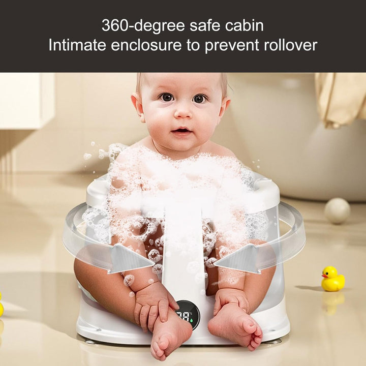 Badeauflage Für Babys | Baby Badewannensitz Mit Temperatursensor | Kinder Sicherheits-Duschhilfe Für