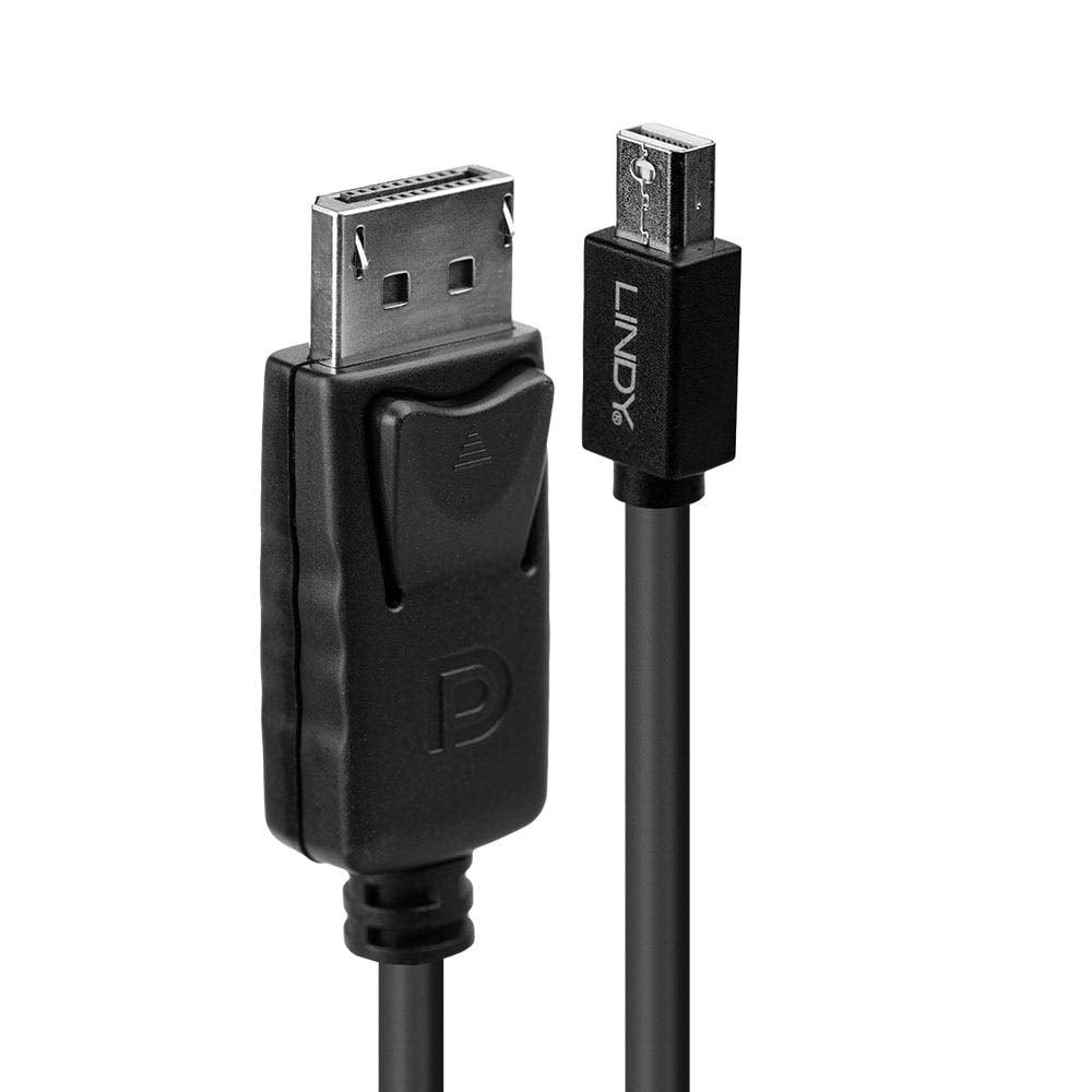 LINDY Mini DisplayPort Stecker auf DisplayPort Stecker, schwarz, 3 m Schwarz 3 m, Schwarz 3 m