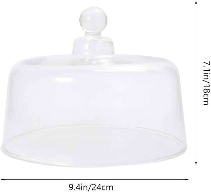 HEMOTON 24X18CM Glashaube Fliegenhaube Abdeckhaube Glasglocke Kuchenglocke Tortenglocke Obsthaube Ku