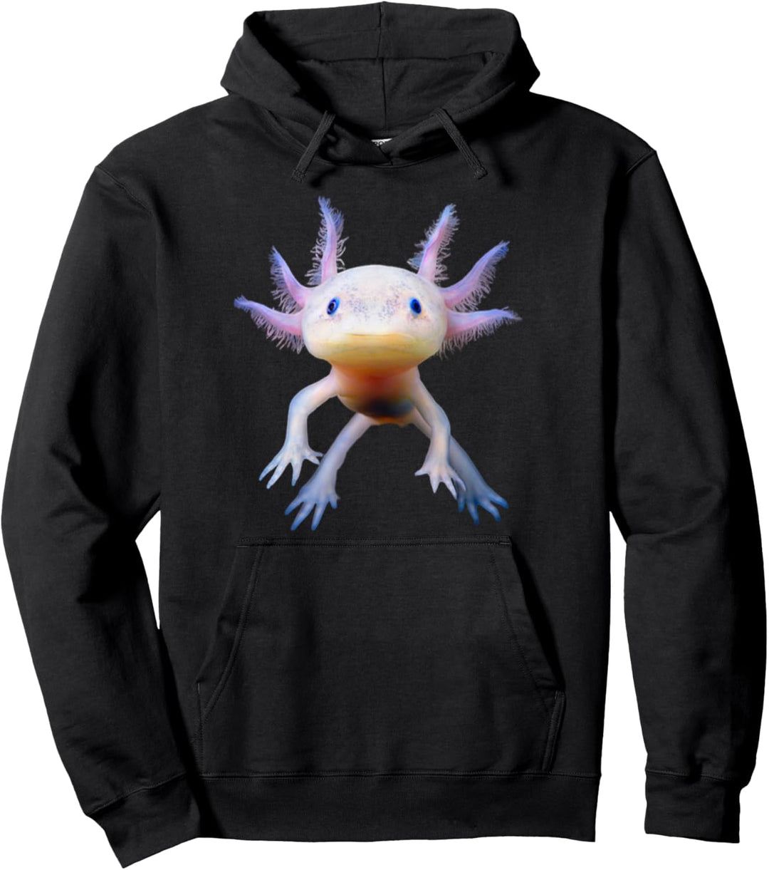 Axolotl Mexican Walking Fish Cute Amphibian Axolotl Pullover Hoodie
