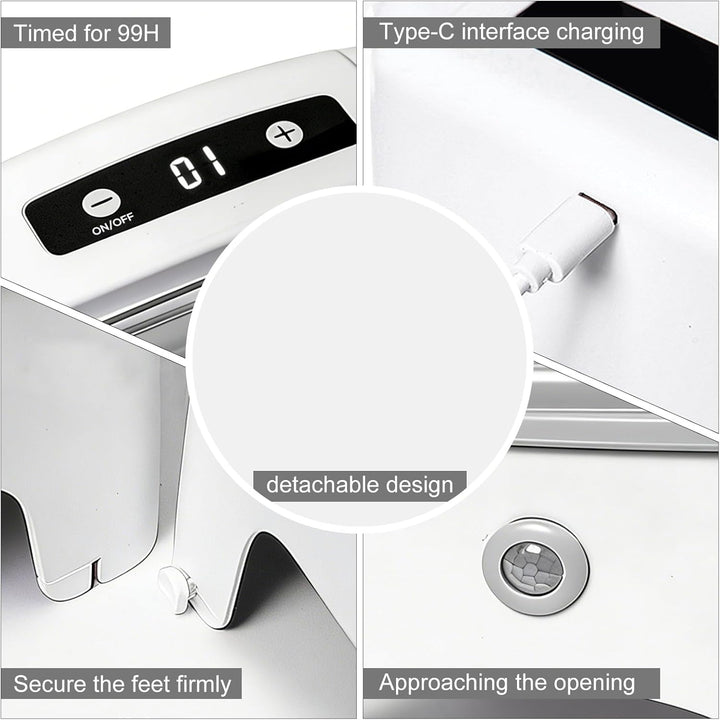 Automatischer Infrarot-Sensor Futternapf, 500ml Futterautomat Katze Mit Sensor Und 99 Stunden Timer,