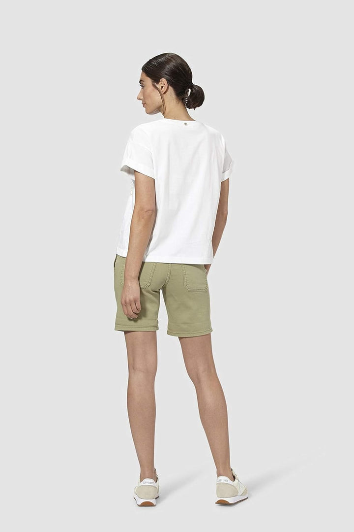 rich&royal Damen Denim Shorts 27 Grün (Safari Green 454), 27 Grün (Safari Green 454)