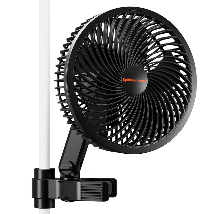 Spider Farmer Grow Ventilator mit Clip, 10-Stufen-Regelung per Knopf oder GGS Smart App (App-Steueru