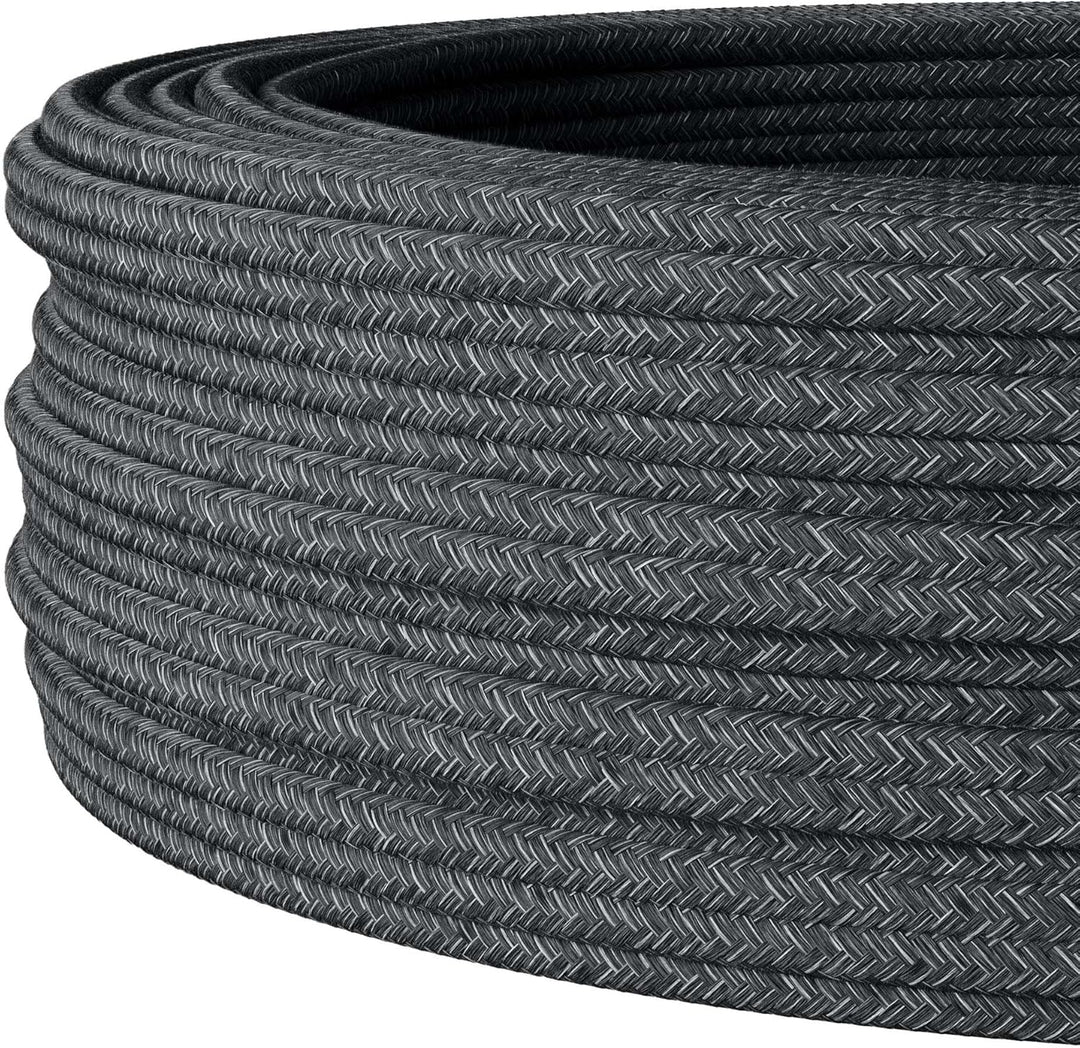 Textilkabel für flexible Elektroinstallation (H05VV-F), Stoffkabel 3x1.5mm², Aufputz-Textilkabel, In