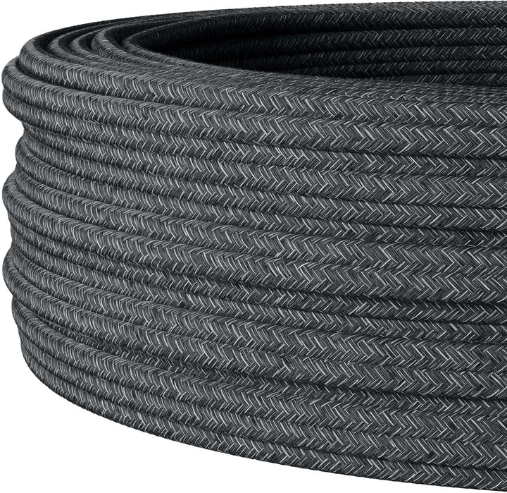 Textilkabel für flexible Elektroinstallation (H05VV-F), Stoffkabel 3x1.5mm², Aufputz-Textilkabel, In