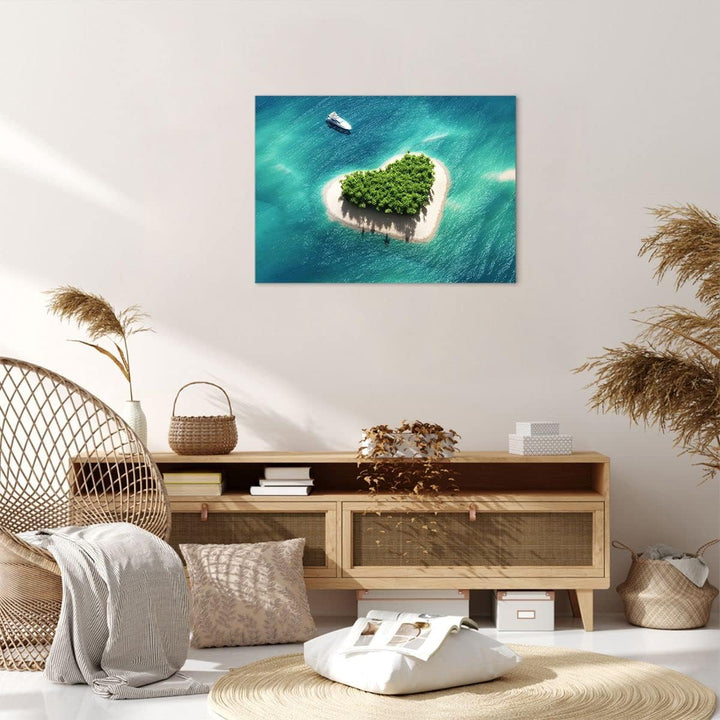 Bilder auf Leinwand Sail Insel Meer Aussicht Natur Leinwandbild 70x50cm Wandbilder Dekoration Wohnzi