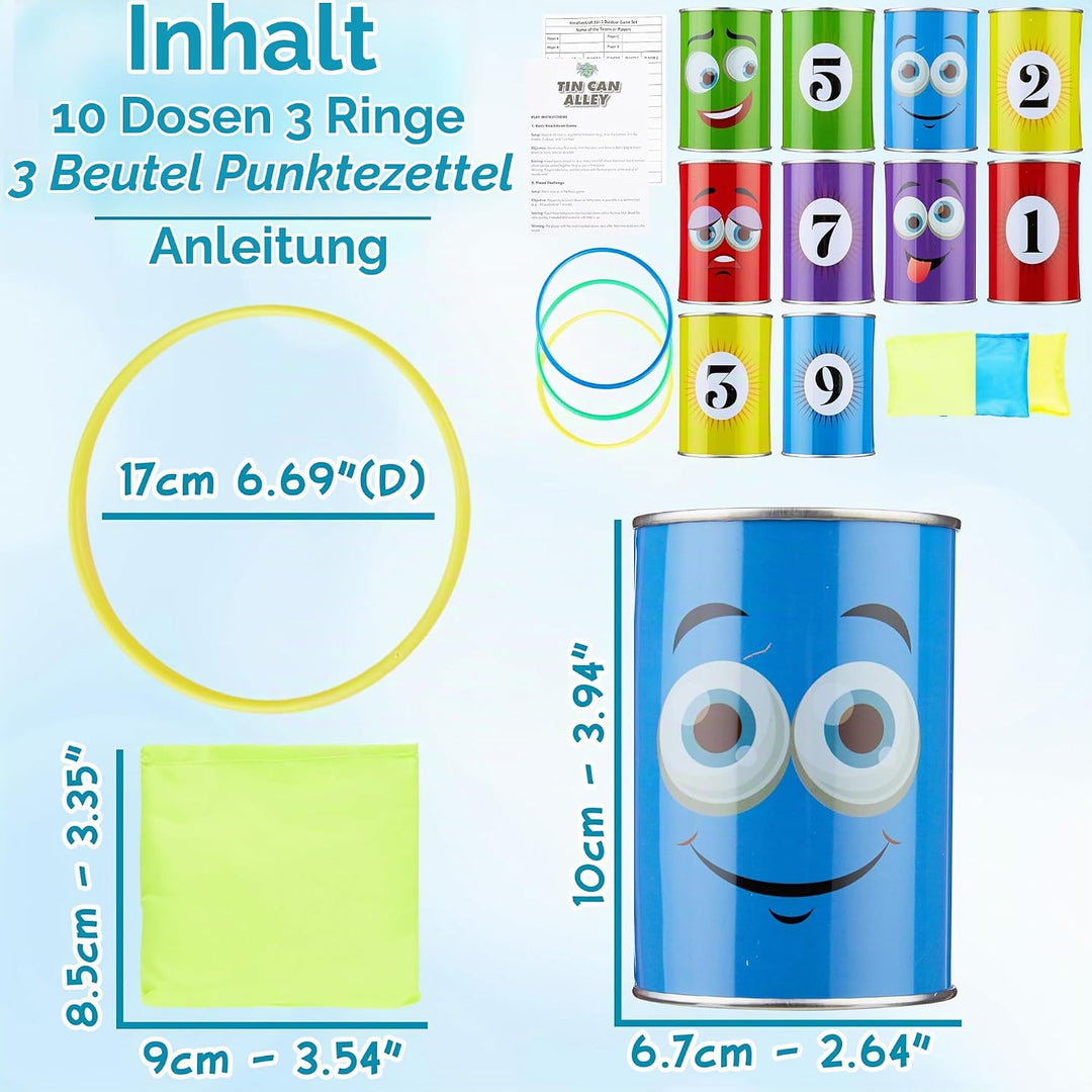KreativeKraft Outdoor Spiele für Kinder Set Kindergeburtstag Spiele für Draussen Party Wurfspiele Ga